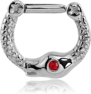 Steel - Septum Clicker - Snake Design