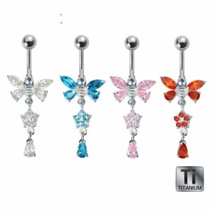 Titan mit rhodinierten Elementen - Banane - Biene #2 - RS...