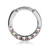 Stahl - Septum Clicker - Kristallring