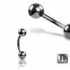 Ti-Gloss Titanium - banana 1,6 mm - 16 mm - 6 mm