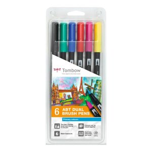 Haut Marker Grundfarben Set 6er - Basics - Tombow