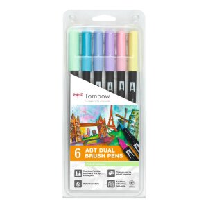 Haut Marker Pastel Farben Set 6er - Tombow