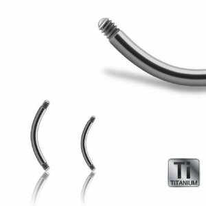 Titanium - banana - without balls 1,2 mm - 8 mm