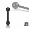 1.2 mm - 18 mm - 4 mm - Titane noir - Barbell