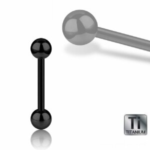 Black Titanium - Barbell 1,2 mm - 48 mm - 4 mm