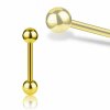 1,2 mm - 7 mm - 3 mm - Gold Steel - Barbell