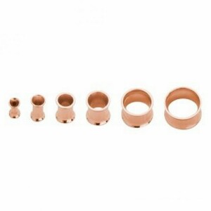 Rosegold Steel - Flesh Tunnel - Double flared 6 mm
