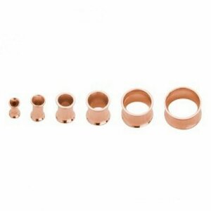Rosegold Steel - Flesh Tunnel - Double flared 8 mm