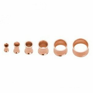 Rosegold Steel - Flesh Tunnel - Double flared 22 mm