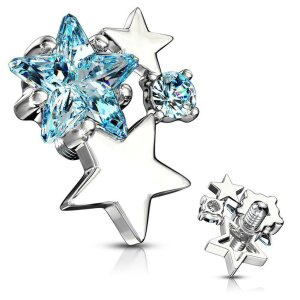 Cluster Stars Internally Threaded Dermal Anchor Tops...