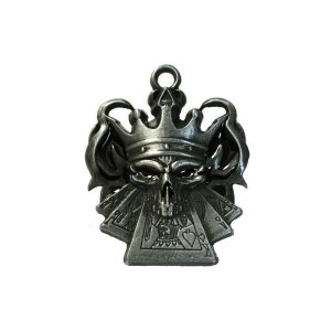 Chain Pendant - New Vintage Royal Flush Poker Emo Skull