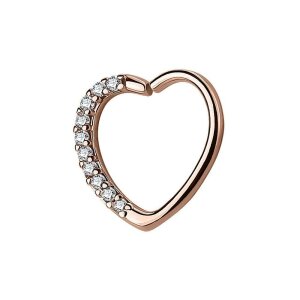 Rosegold Steel - bendable earring - Daith Piercing -...
