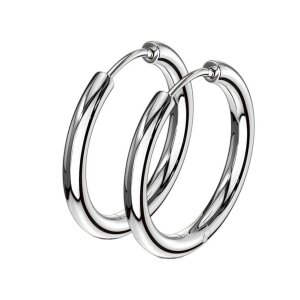 Pair of 316L Stainless Steel Hinge Action Seamless Hoop...