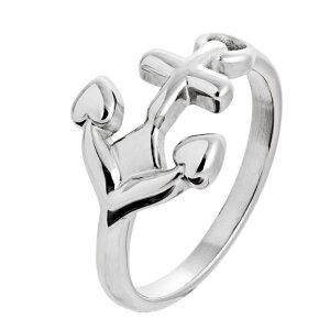 Edelstahl - Finger Ring - Anker