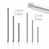 1,6 mm - 29 mm -  - Stahl - Barbell - ohne Kugeln