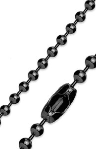 Stainless Steel - Chain Necklace - Steel Ball Black 2,0 mm