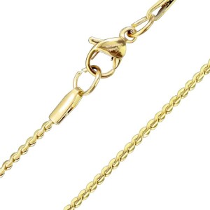 Edelstahl - Halskette - Serpentine Kette Gold