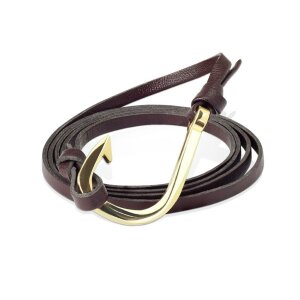 Leather - Bracelet - Fishing Hook multi strip