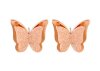 Rosegold Steel - Ohrstecker - Schmetterling - Sandgestrahlt