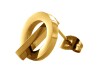 Stahl - Ohrstecker - Ring Stab Kombination Gold