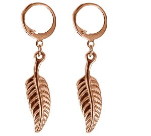 Stahl - Creolen - Feder Rosegold
