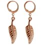 Stahl - Creolen - Feder Rosegold