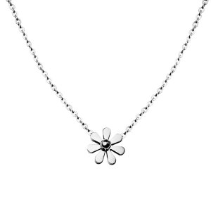 Edelstahl - Halskette - Blume