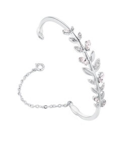 Stainless Steel - Bracelet - Branch with crystals