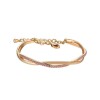 Stainless Steel - Bracelet - Crystal Weave Gold / RS - Rose