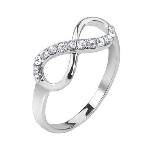 Brass - Finger Ring - Endlosschleife mit Kristall -...