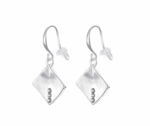 Stainless Steel - Earring - Crystal - Rhombus