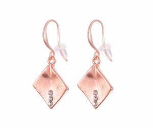 Stainless Steel - Earring - Crystal - Rhombus