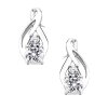 Sterling Silver 925 - Ohrstecker - Tropfenform mit Zirkon