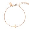 Silber - Armkette - Kreuz Rosegold