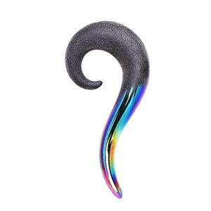 Glas - Taper - spiral - Matt Black Finish and Rainbow