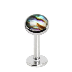 Steel - Labret - Abalone - Internally Threaded