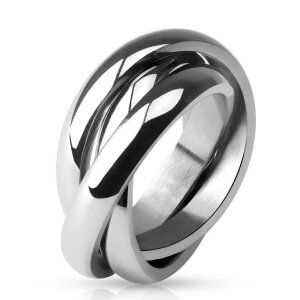 Steel - Finger Ring - Triple Band Rolling