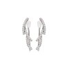 Stainless Steel - Earring - Ear Crawler Abstract with Crystal