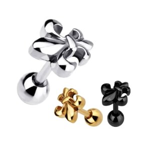 Steel - Ear Stud - Fleur de Lis - Tragus