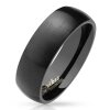 Edelstahl - Finger Ring - Basic Matt Schwarz 50