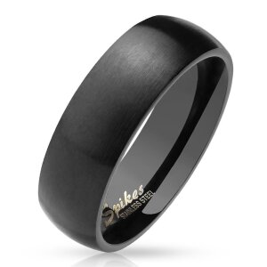 Acier inoxydable - Bague de doigt - Basic Matt Black 56