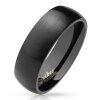 Edelstahl - Finger Ring - Basic Matt Schwarz 66
