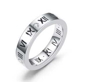 Edelstahl - Finger Ring - Cut Design Römische...