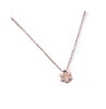 Rosegold Steel - Halskette - Schneeflocke auf Kristall