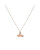 Rosegold Steel - Halskette - Walflossen Paar mit Gravur Love