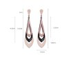 Rosegold Steel - Ohrstecker - Zweifarbig mit Diamantoptik und Gravur Love