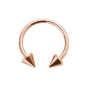 Rosegold Steel - Circular Barbel- Cones