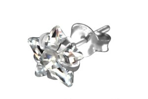 Sterling Silver 925 - Ohrstecker - Kristall Stern