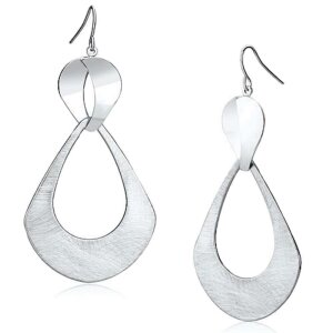 Stainless steel - earring - brushed matt finish