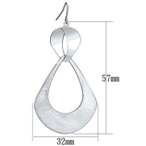 Stainless steel - earring - brushed matt finish